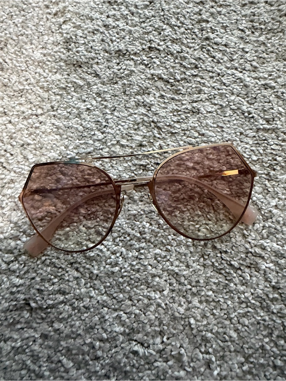 Fendi Pink Gradient Geometric Oversized Sunglasses